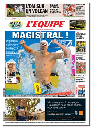 l'�quipe du samedi 14 aout