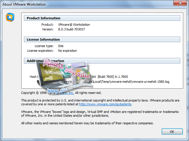 VMware Workstation 8.0.3 Build 703057