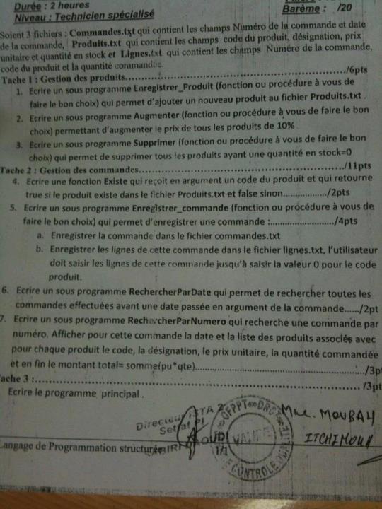 EFM : Language De Programmation Structurée C.2012320221356